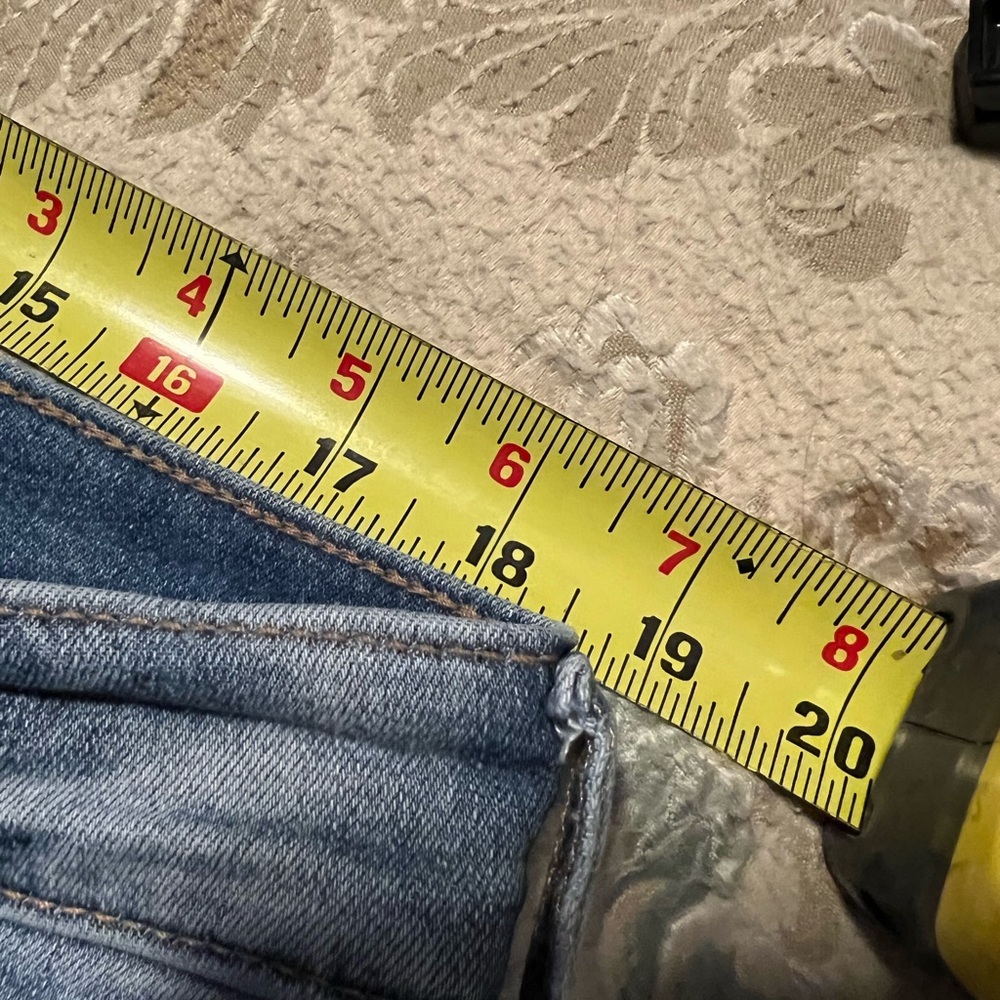 EXPRESS JEANS SKINNY RIPPED TORN MID RISE 16R! - Picture 5 of 7